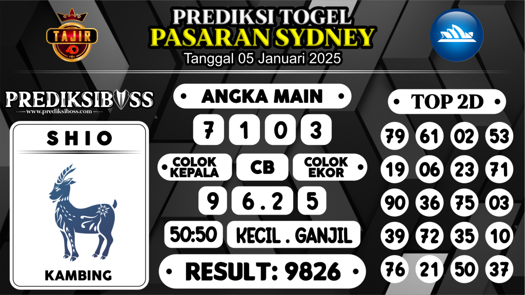 https://prediksibossgod.com/prediksi-boss-togel-sidney-minggu-05-januari-2025/